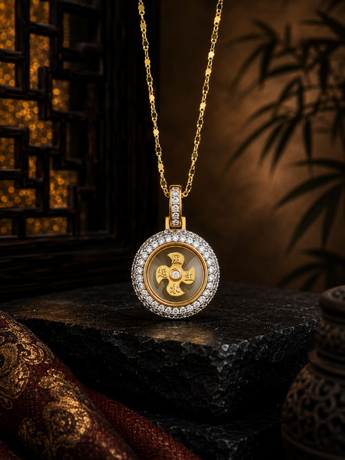 Che Kung Fortune Wheel Necklace｜Gold