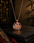 Rainbow Fortune Wheel Necklace｜Rose Gold